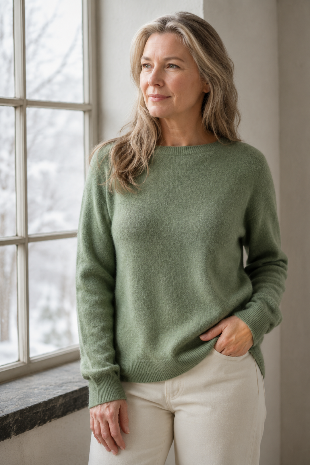 Anette | Warm sweater for cold days editorial product photograph