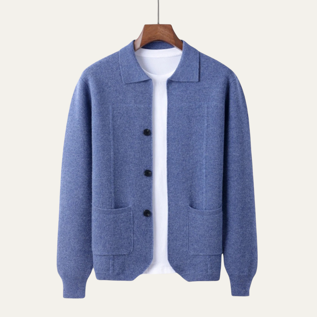The Marlow Men's Classic Smart Layer Knit Cardigan