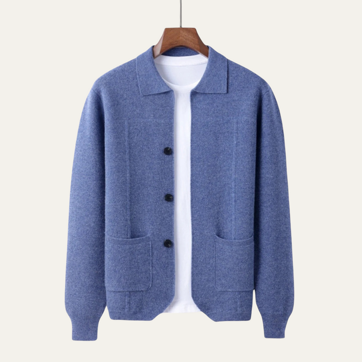 The Marlow Men's Classic Smart Layer Knit Cardigan