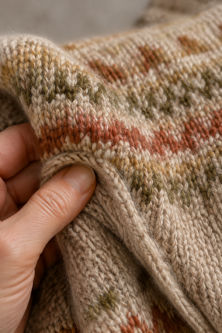 Astrid™ | Women's Nordic Sweater fabric texture close-up