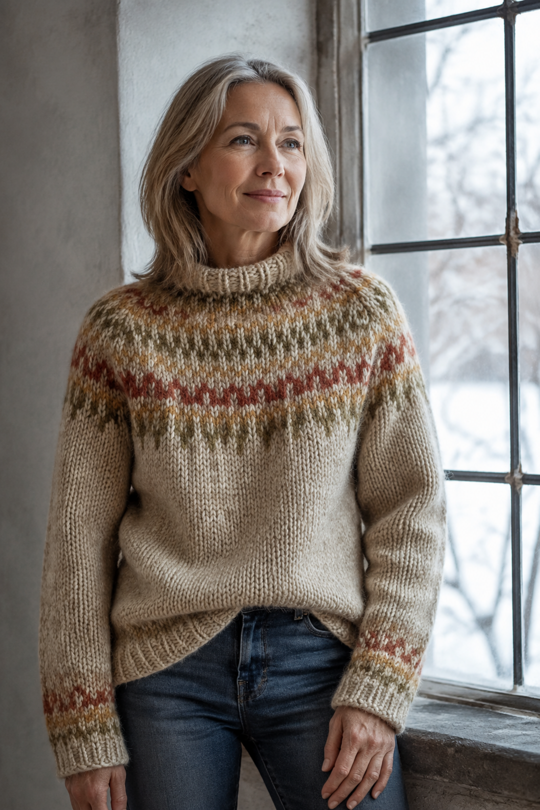 Astrid™ | Women's Nordic Sweater editorial product photograph
