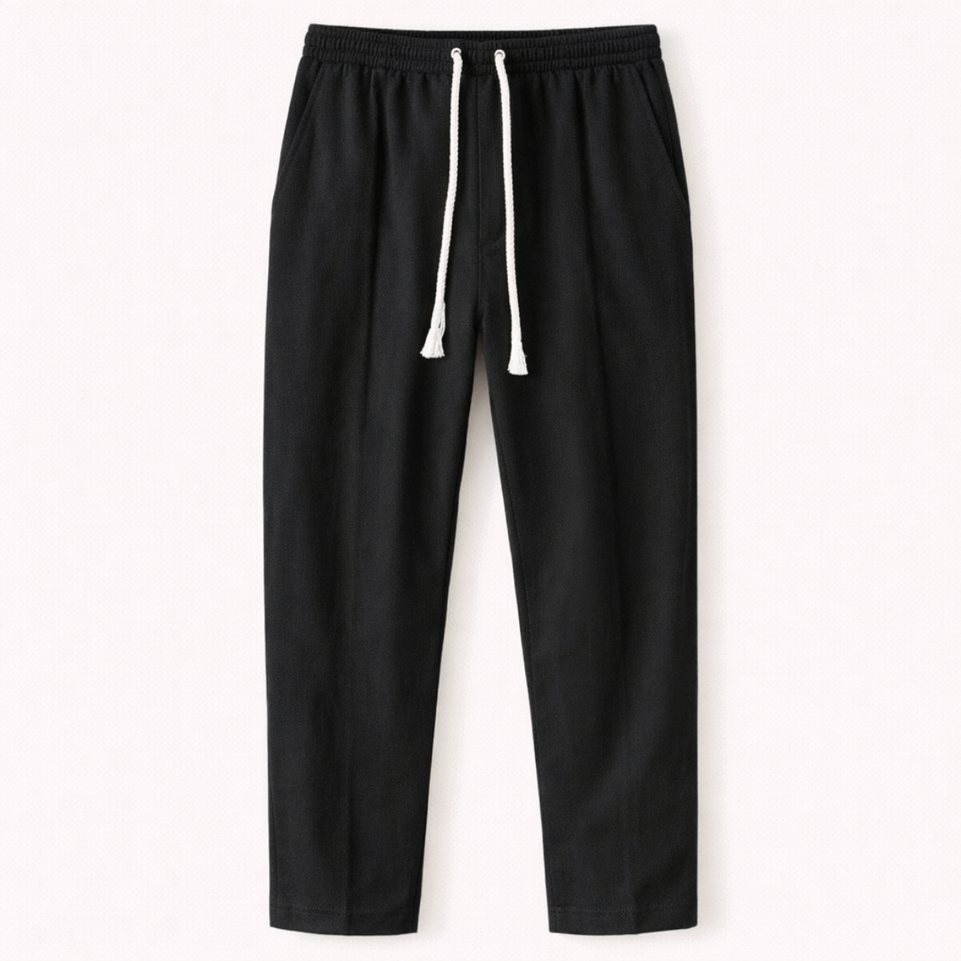 The Glenstone Men’s Lightweight Loose Fit Linen Blend Drawstring Pants