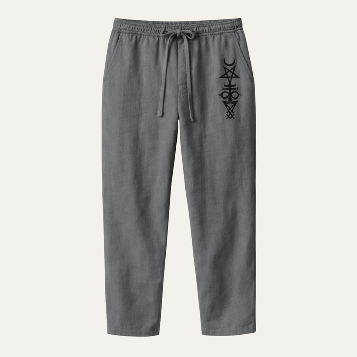 The Brookridge Men’s Trendy Relaxed Fit Linen Wide Leg Drawstring Pants