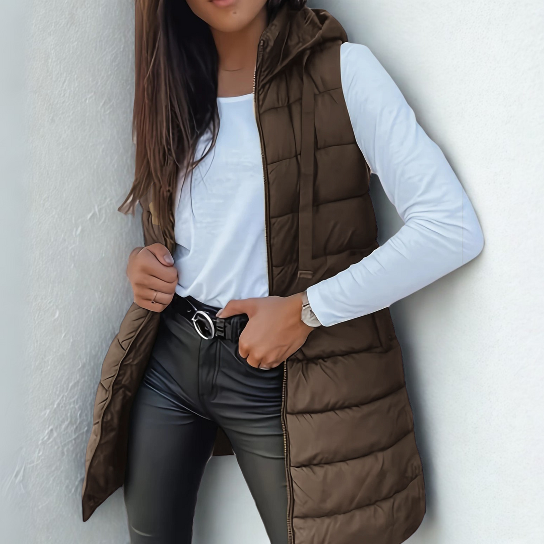 Wanda | Hooded Longline Puffer Vest