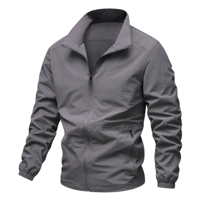 Mesh Lined Zip Front Windbreaker Jacket