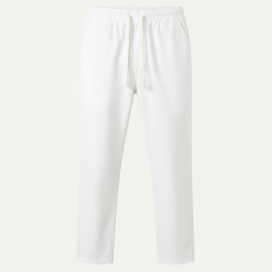 The Glenstone Men’s Lightweight Loose Fit Linen Blend Drawstring Pants