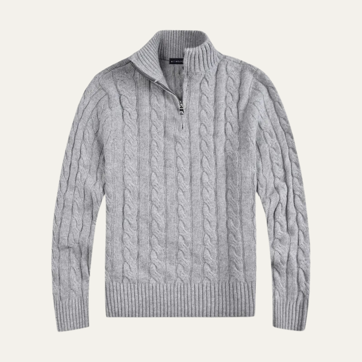 Merino Wool Half Zip Sweater