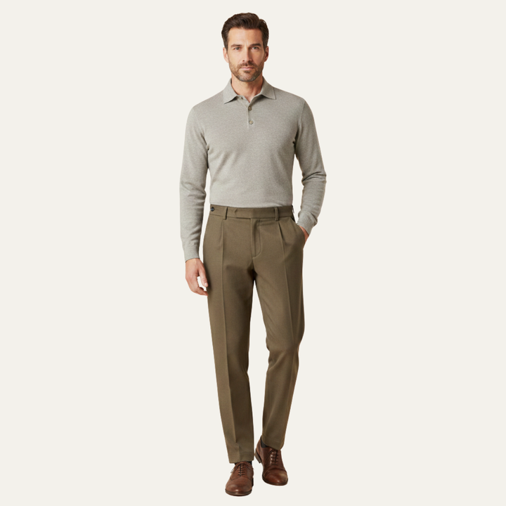 The Fairview Ridge Men’s Wool Straight Leg Business Pants