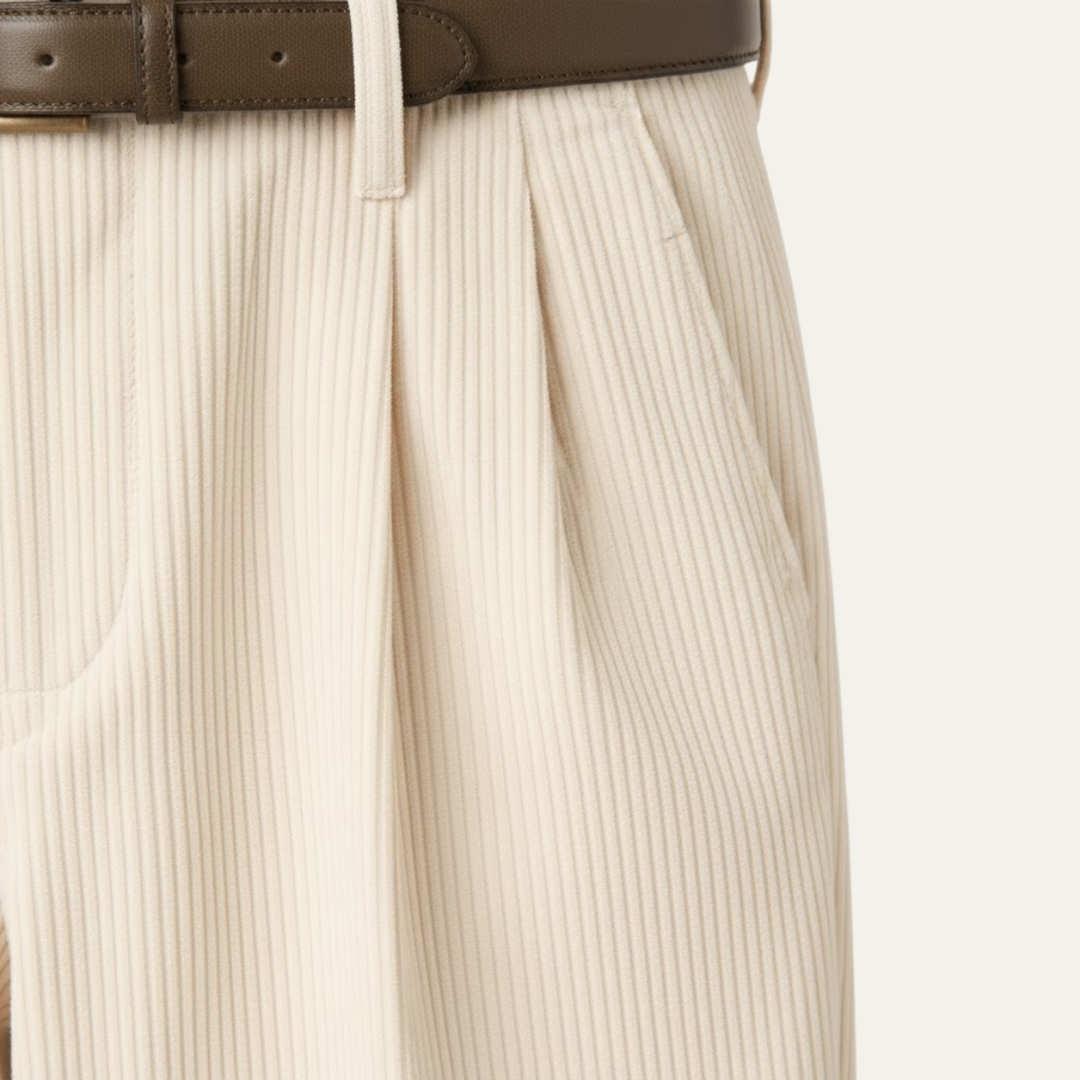 The Timberwood Men's High Waist Pleated Straight Leg Formal Pants