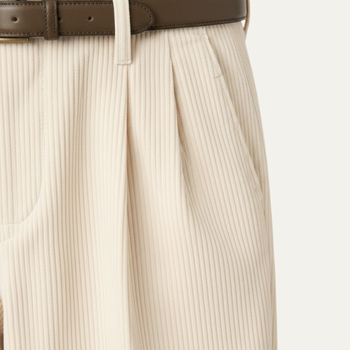 The Timberwood Men's High Waist Pleated Straight Leg Formal Pants