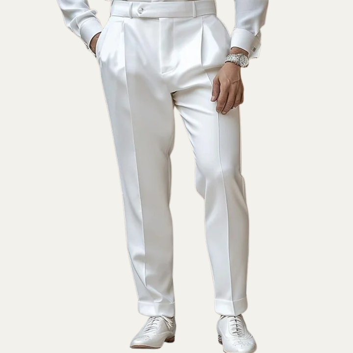The Cetara Men’s Casual Pleated Straight Leg Dress Pants