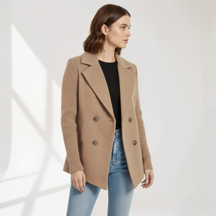 Sasha | Ribbed Knit Blazer Coat