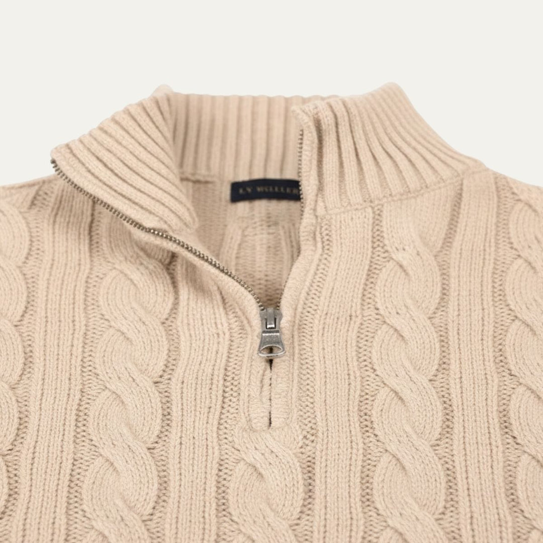 Merino Wool Half Zip Sweater