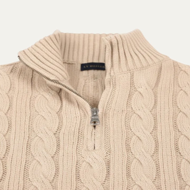 Merino Wool Half Zip Sweater