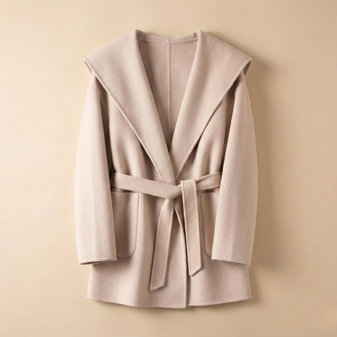 Camel-Hair Long Pointed Coat