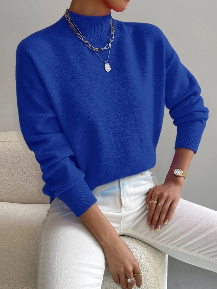 Piper | Drop Shoulder Mock Neck Sweater