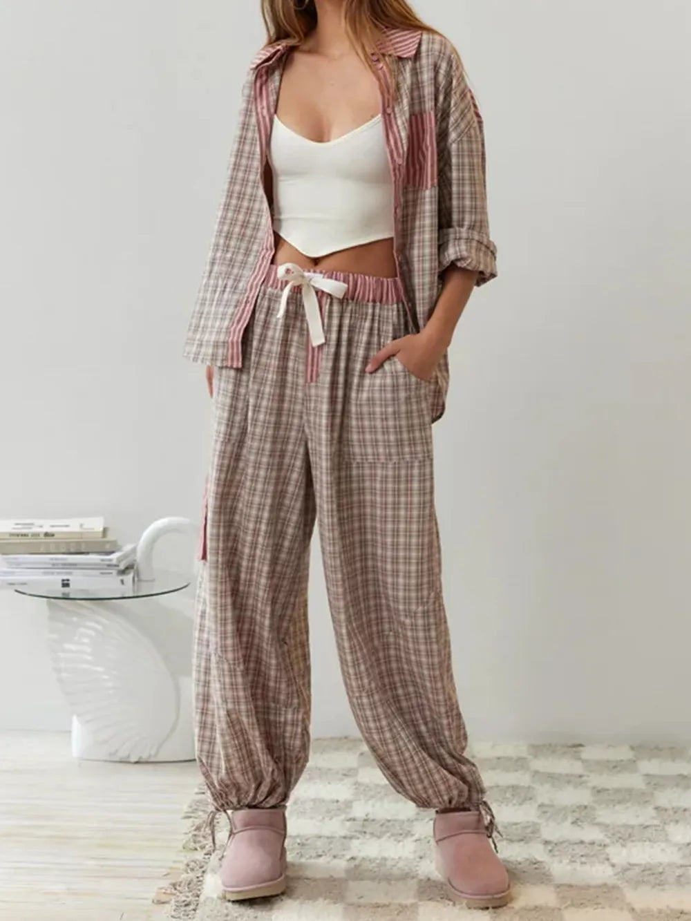 Elsie | Two-Piece Cotton Pajama Set