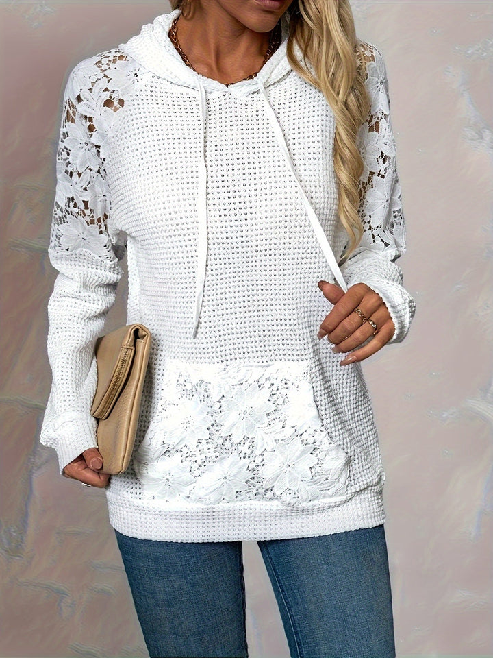 Barbara | Lace Trim Raglan Hoodie