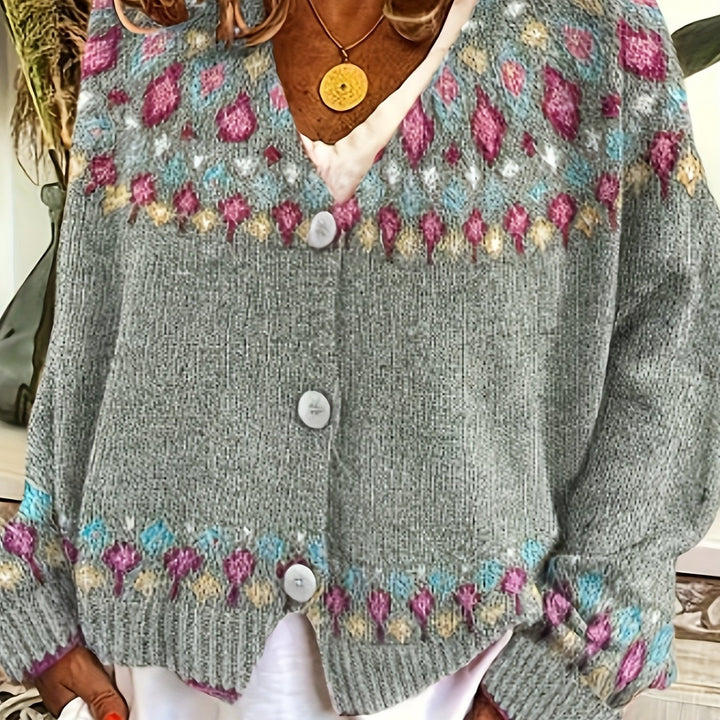 Fair Isle-trui met motief aan de achterkant voor dames
