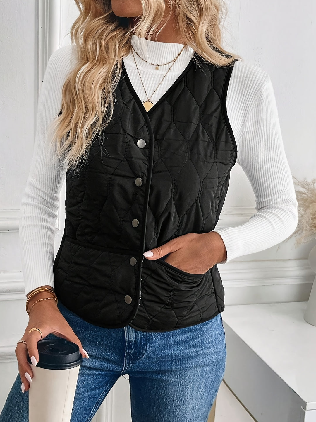 Damesjas met thermische voering, Winterkleding, Dames wintervest, Dames herfst/winter thermisch vest