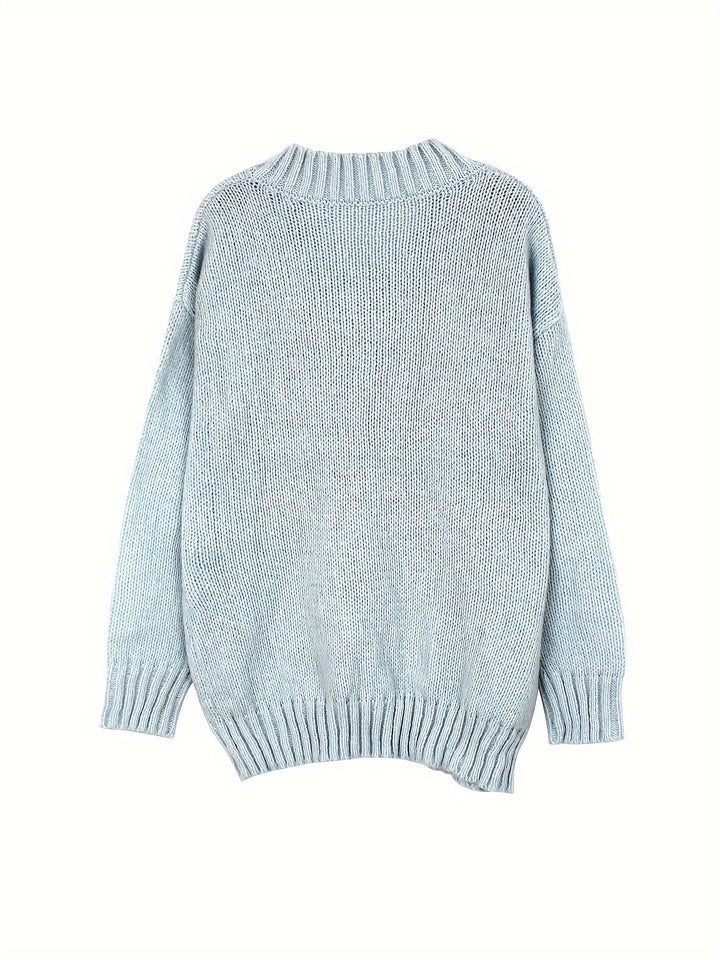 Brooklyn | Dragonfly Print V-Neck Sweater