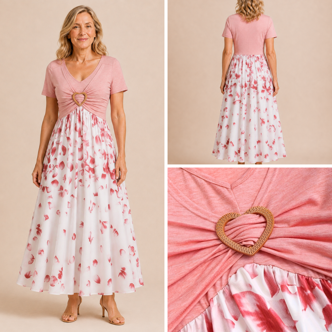 Alison | Floral V-Neck A-Line Dress
