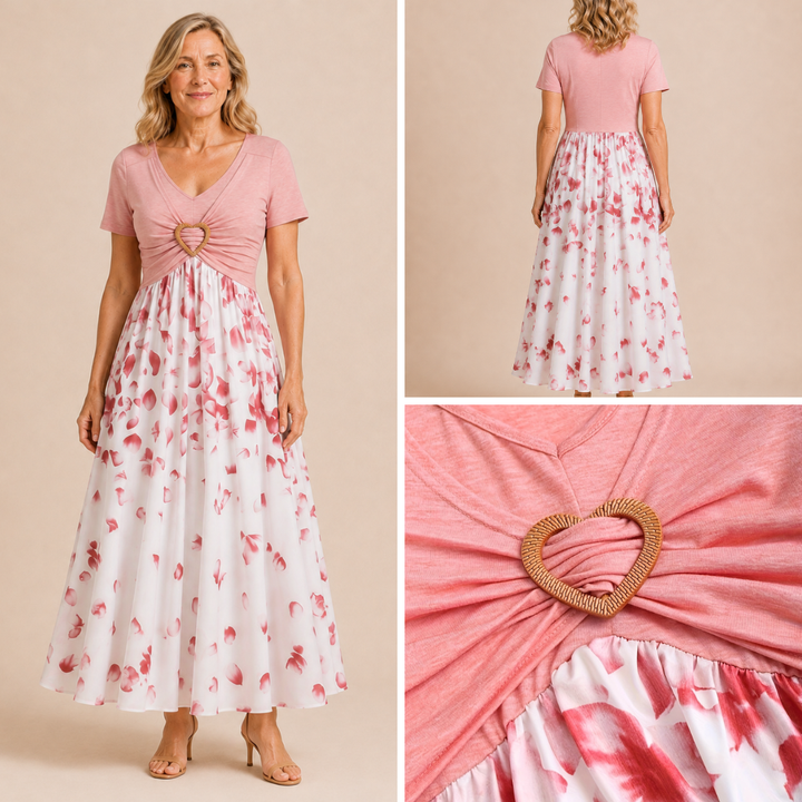 Alison | Floral V-Neck A-Line Dress