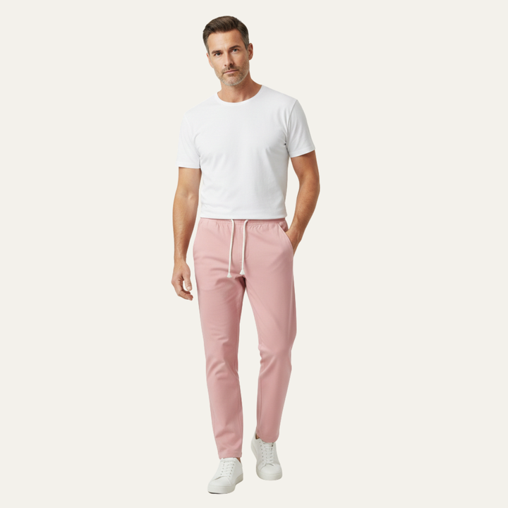 The Glenstone Men’s Lightweight Loose Fit Linen Blend Drawstring Pants