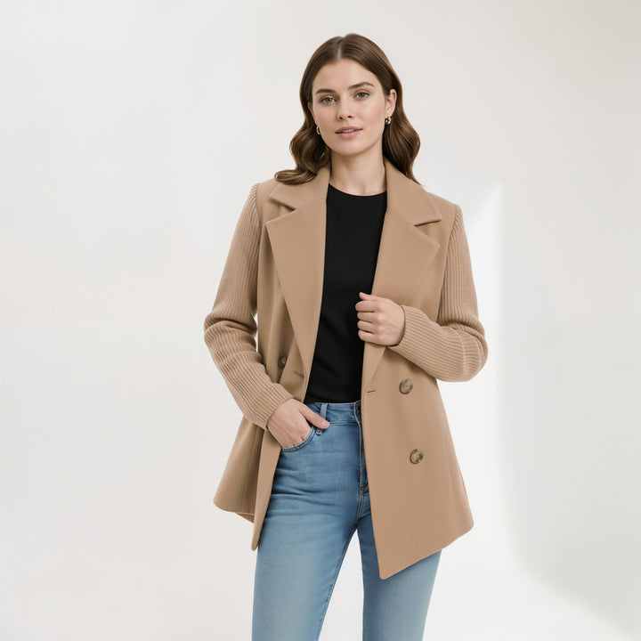 Sasha | Ribbed Knit Blazer Coat