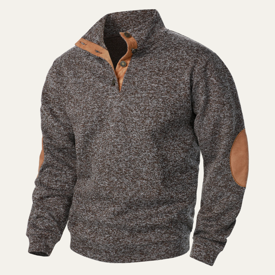 Men's Stand Collar Fleece Sweater