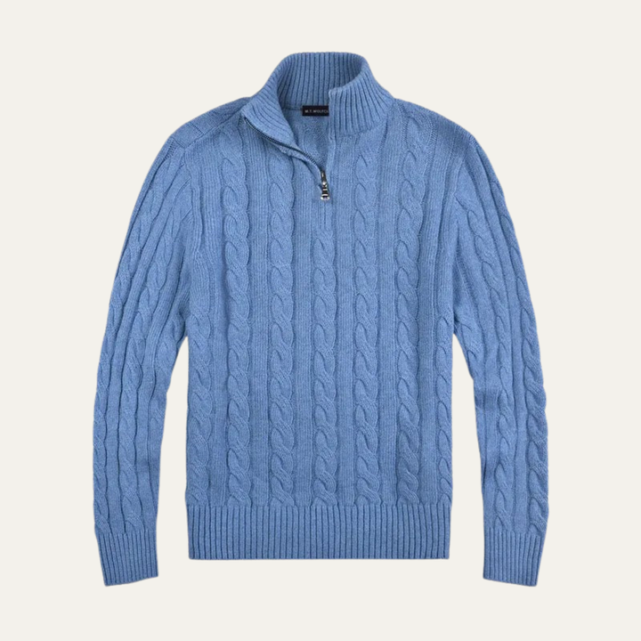 Merino Wool Half Zip Sweater