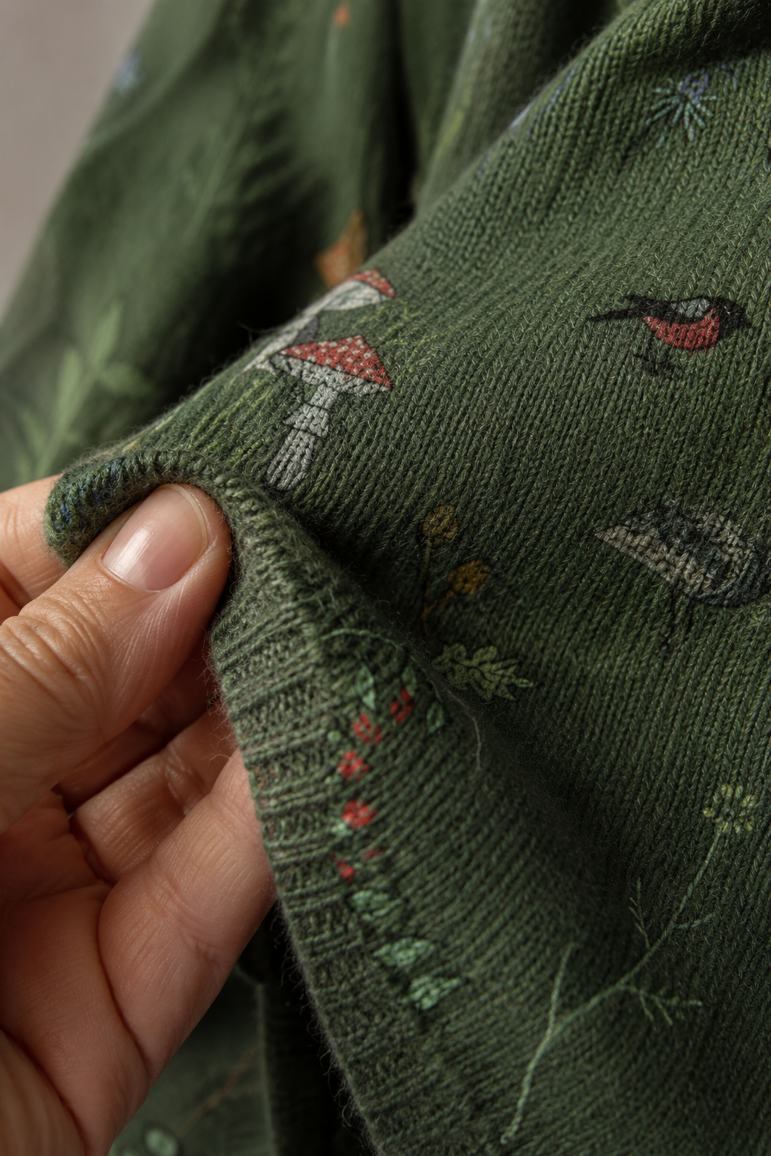 Aimelie | Elegant Turtleneck Sweater fabric texture close-up