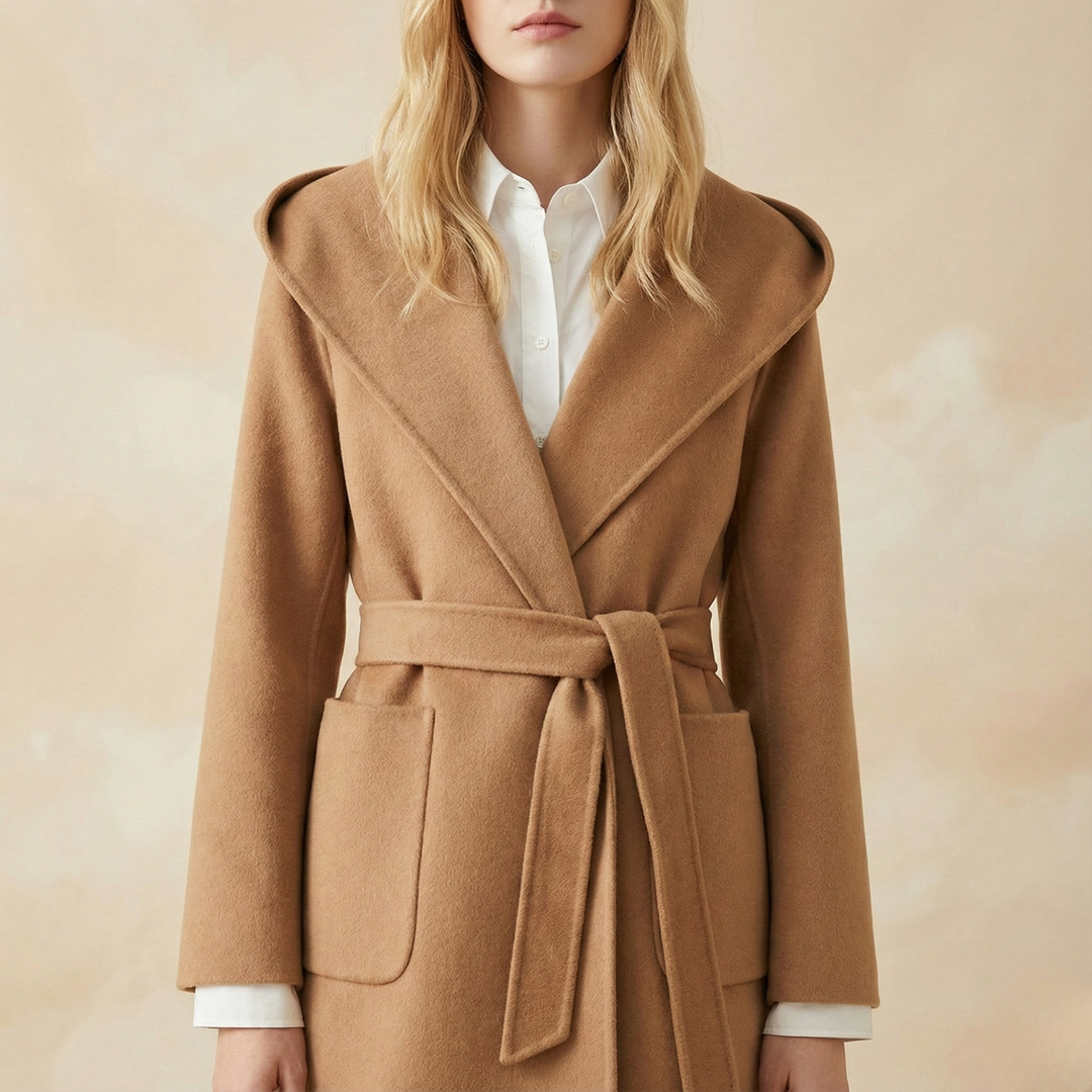 Camel-Hair Long Pointed Coat