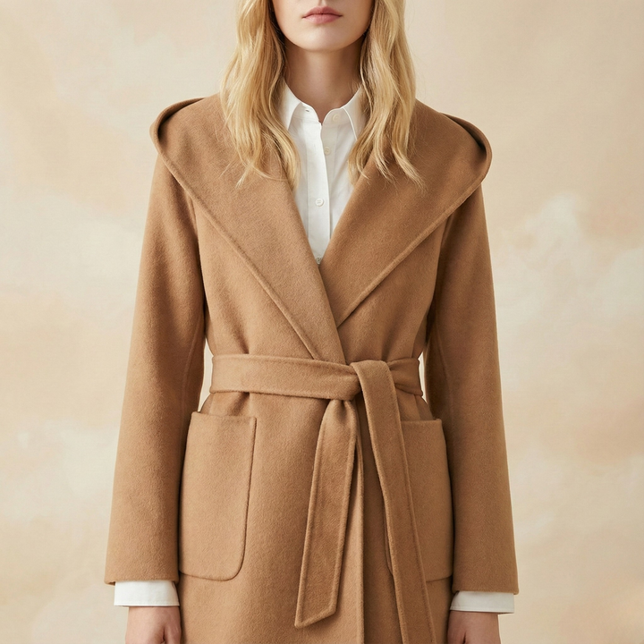 Camel-Hair Long Pointed Coat