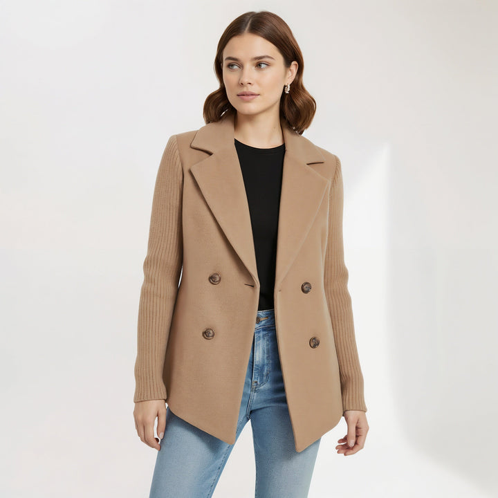 Sasha | Ribbed Knit Blazer Coat