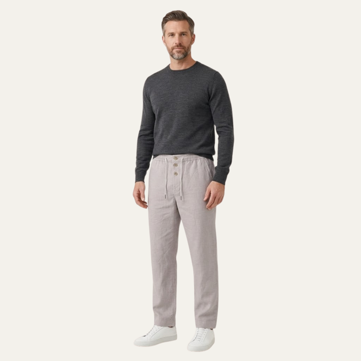 The Cedarwater Men’s Lightweight Straight Leg Cotton Linen Pants