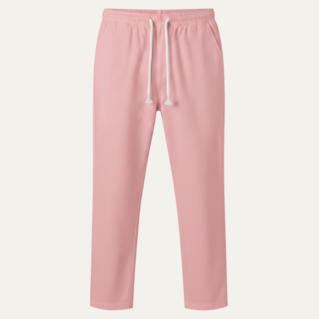 The Glenstone Men’s Lightweight Loose Fit Linen Blend Drawstring Pants