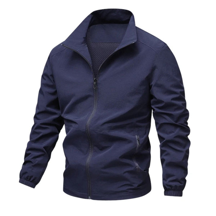 Mesh Lined Zip Front Windbreaker Jacket