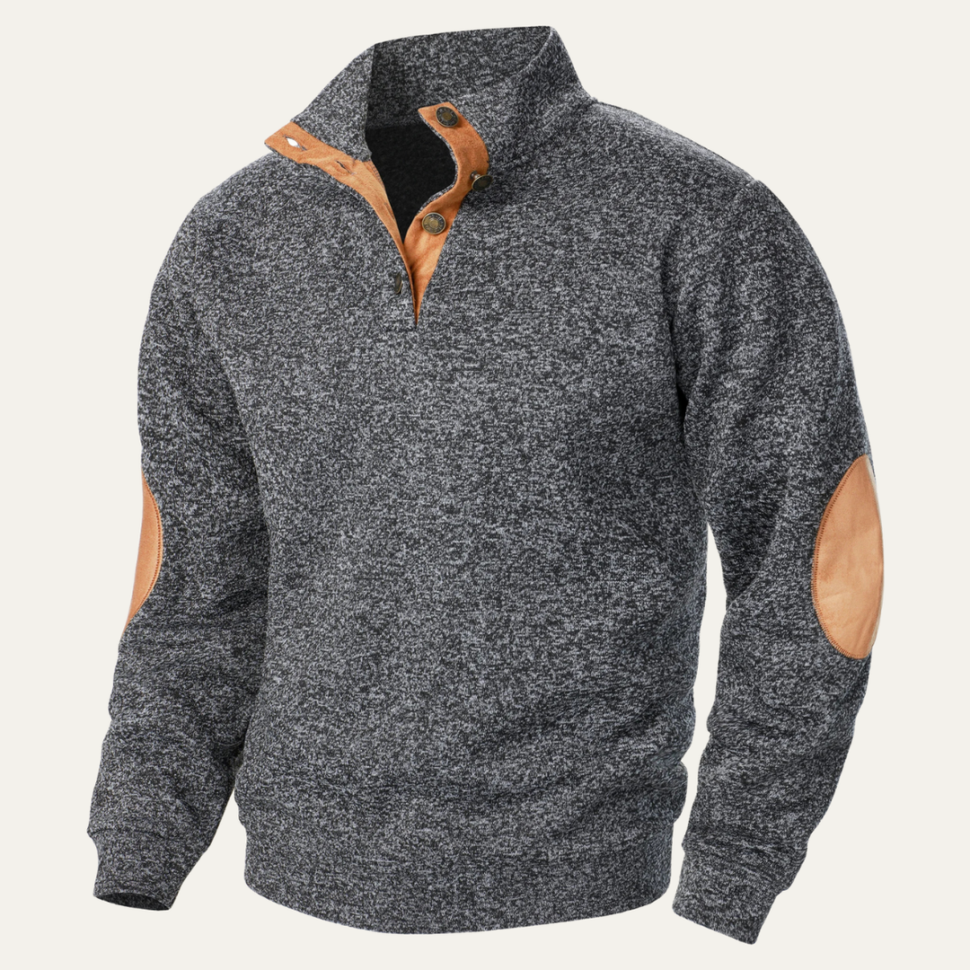 Men's Stand Collar Fleece Sweater