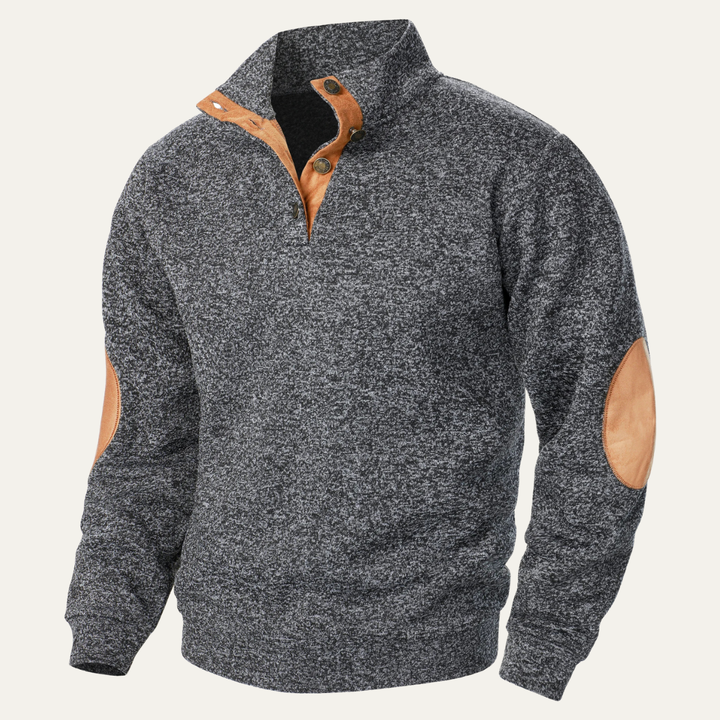 Men's Stand Collar Fleece Sweater