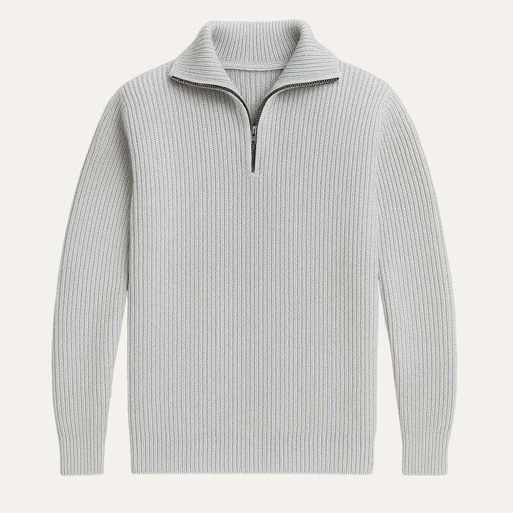 Merino Wool Quarter Zip Sweater