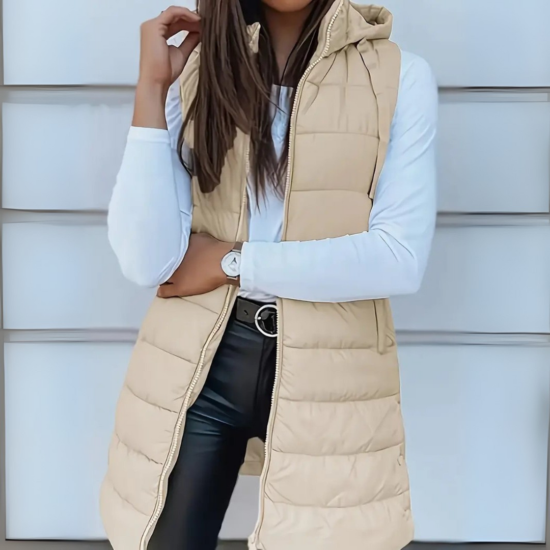 Wanda | Hooded Longline Puffer Vest