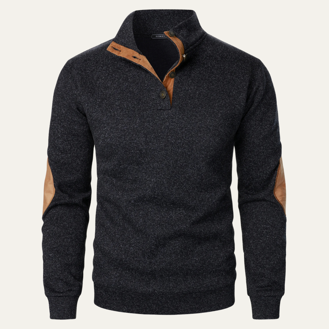 Men's Stand Collar Fleece Sweater