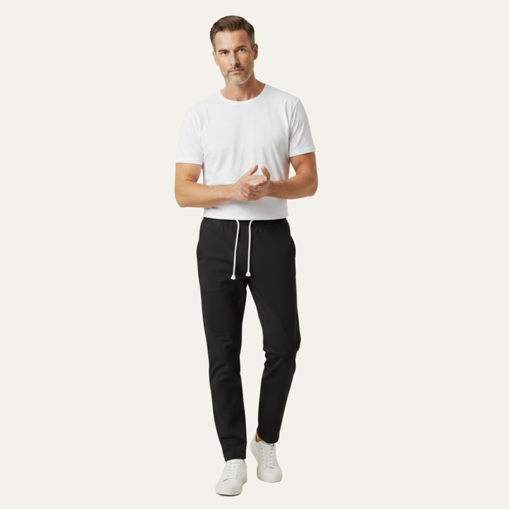 The Glenstone Men’s Lightweight Loose Fit Linen Blend Drawstring Pants