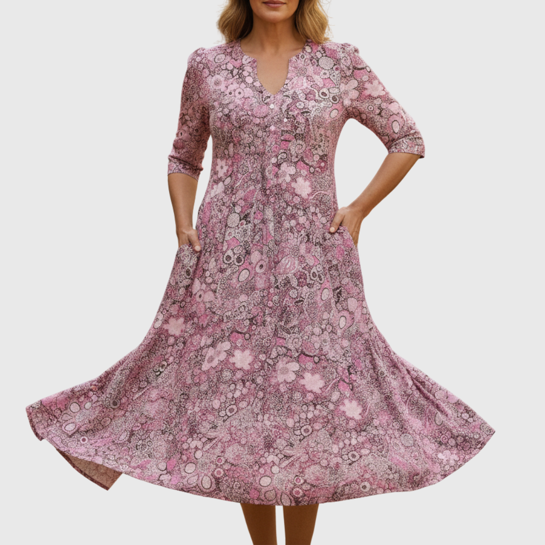 Maggie | V-Neck Midi Dress