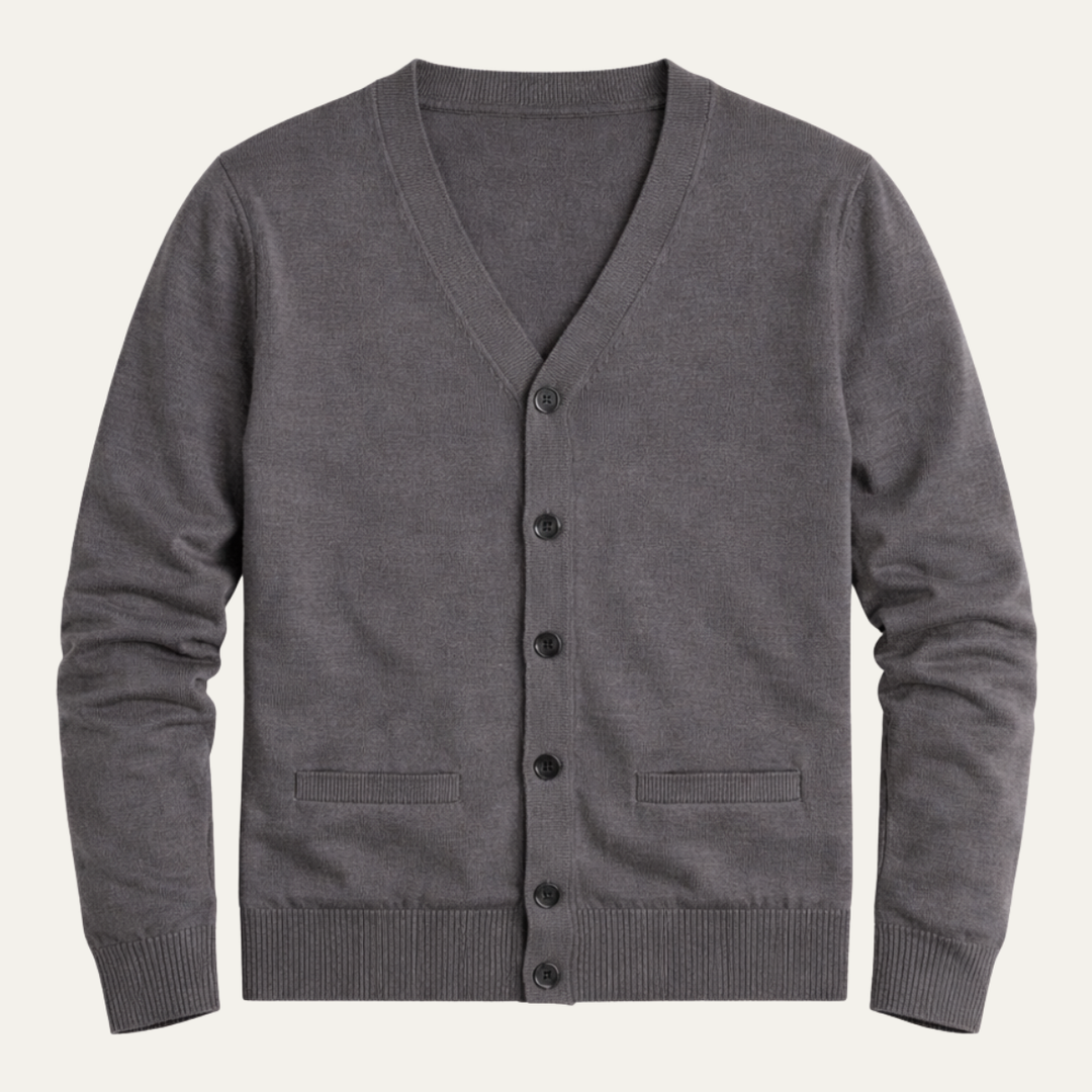 The Porto Cervo Men’s V Neck Lightweight Knit Cardigan