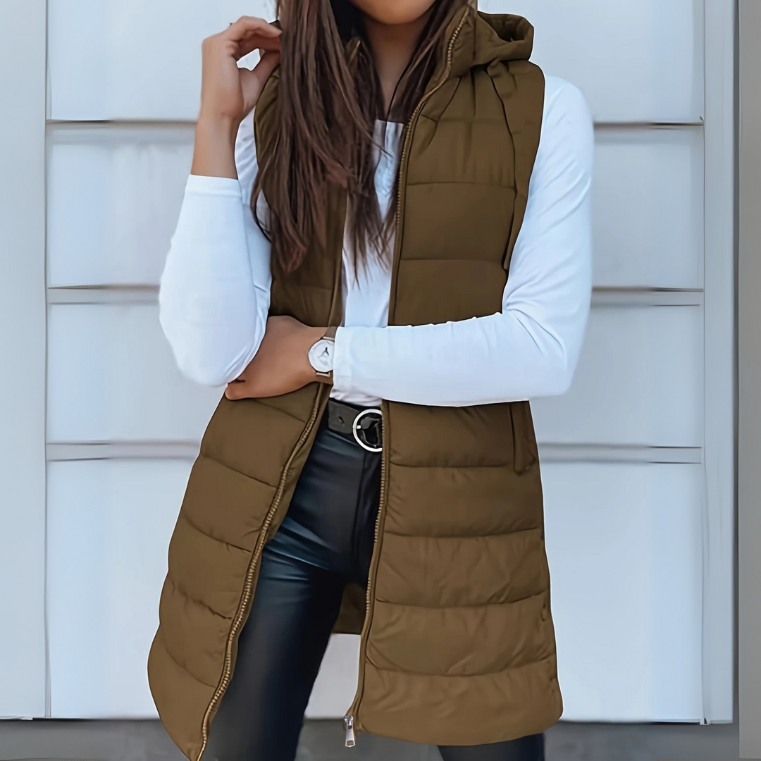 Wanda | Hooded Longline Puffer Vest