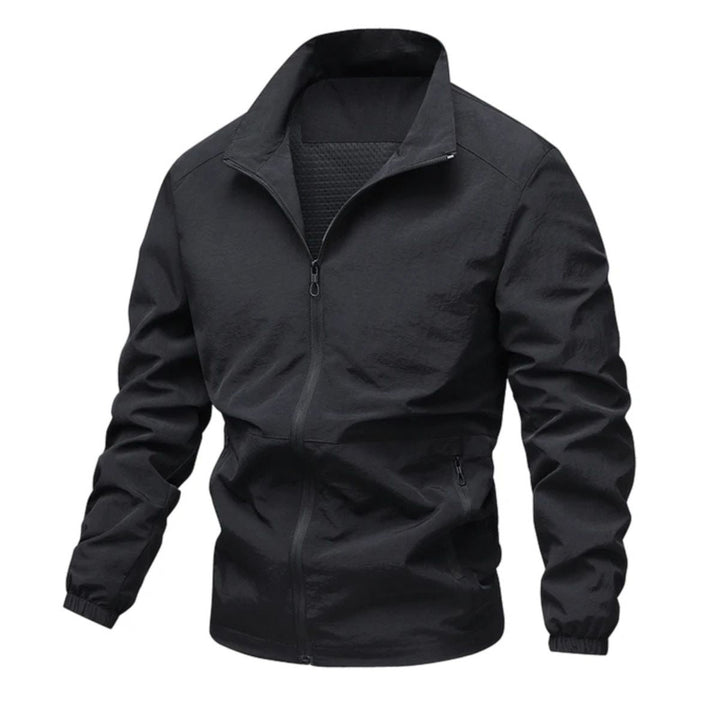 Mesh Lined Zip Front Windbreaker Jacket