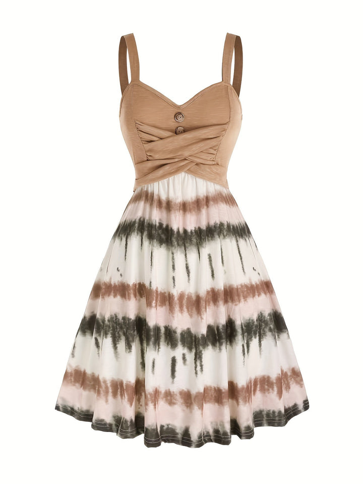 Kendra | Tie Dye Button Front Dress