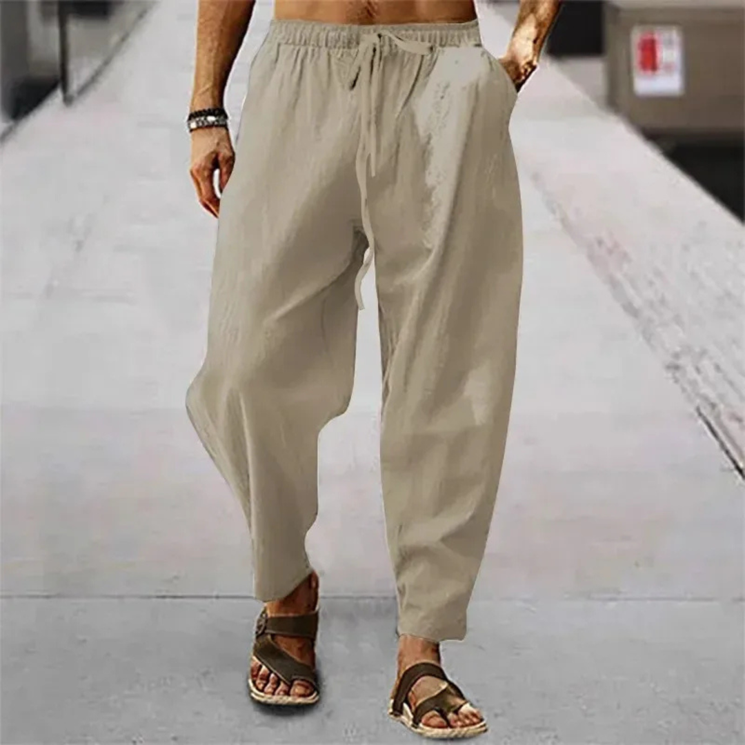 The Faircrest Ridge Men’s Cotton Linen Wide Leg Casual Pants